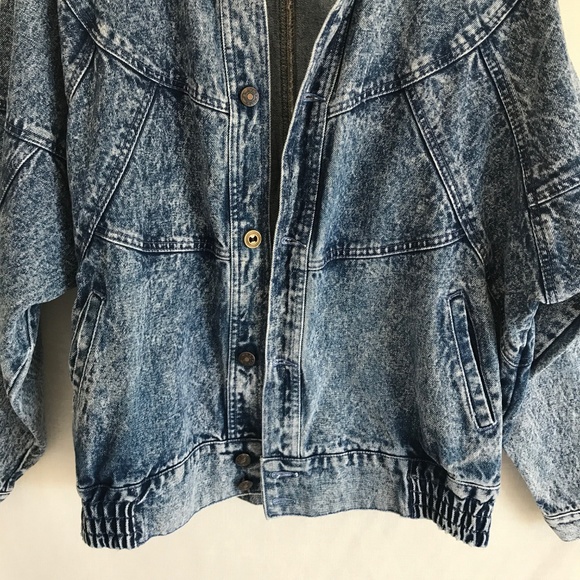 Vintage 90's Avenue 232 Acid Wash Denim Jacket L - Picture 3 of 7